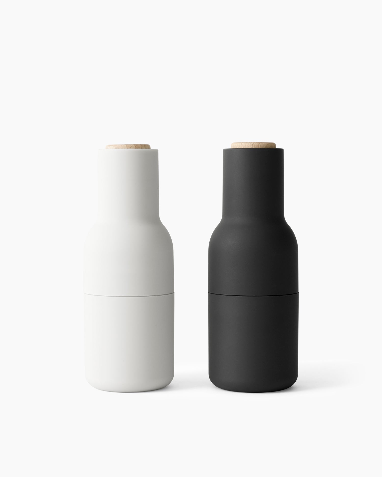 Bottle Grinder- Set of 2- Ash, Carbon / Beech
