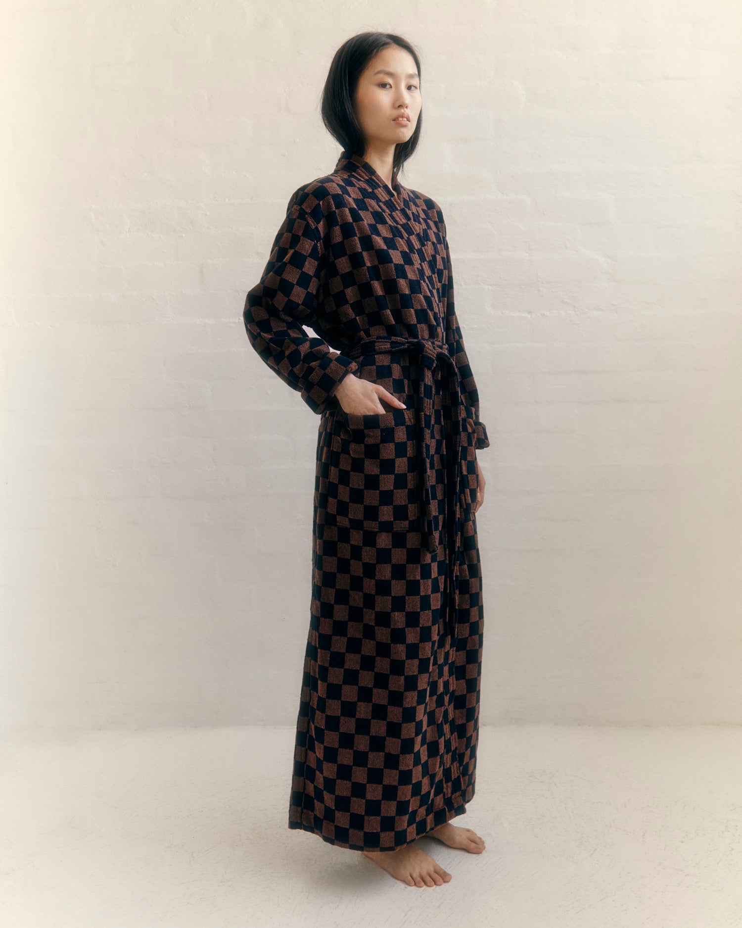 Sulis Bath Robe - Tabac / Noir