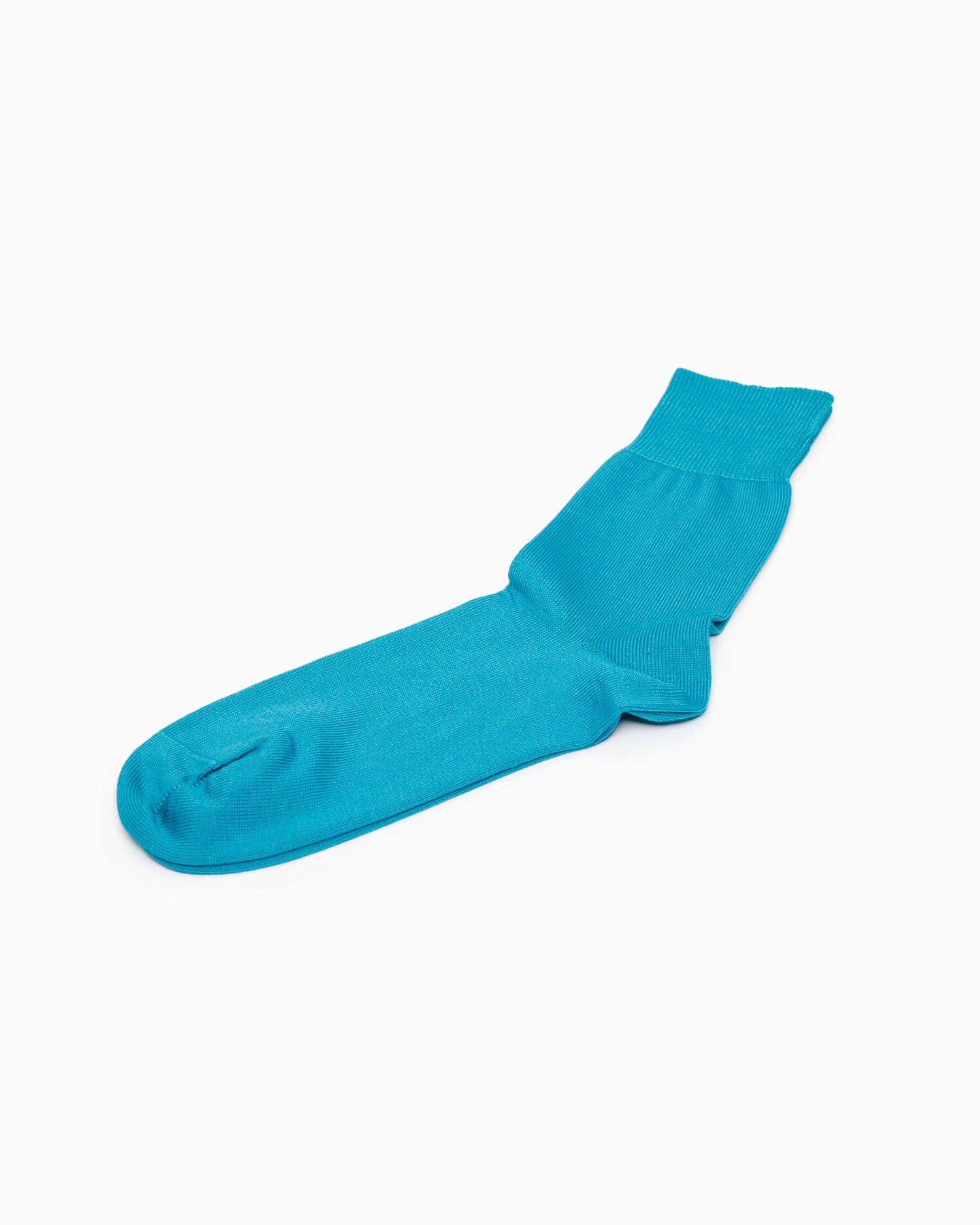 Egyptian Cotton Plain Socks - Aquarium Blue