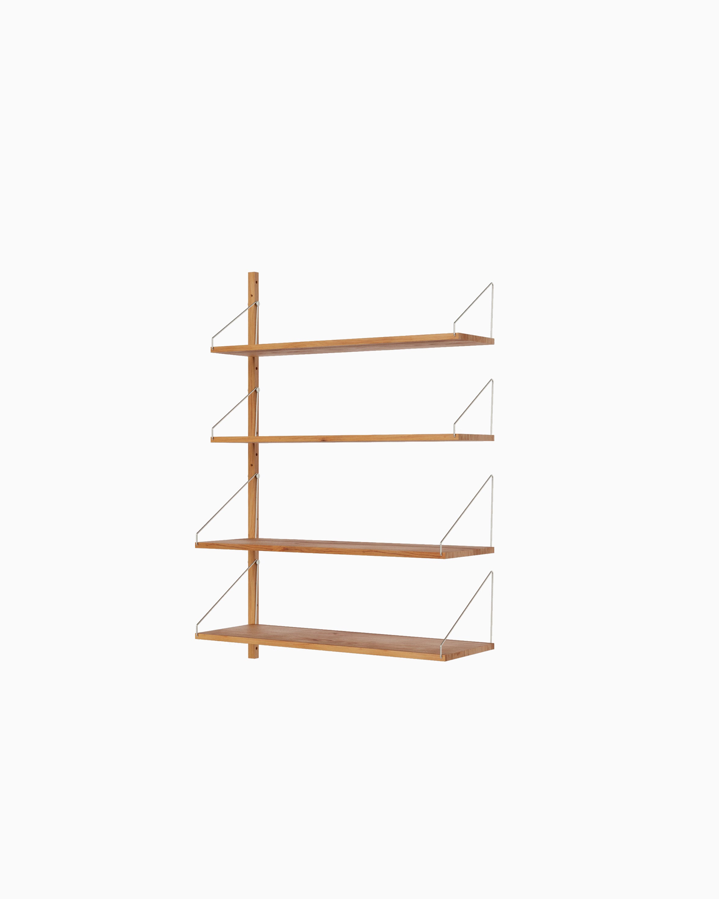 Shelf Library Add-On Section - Natural Oak H114xW80