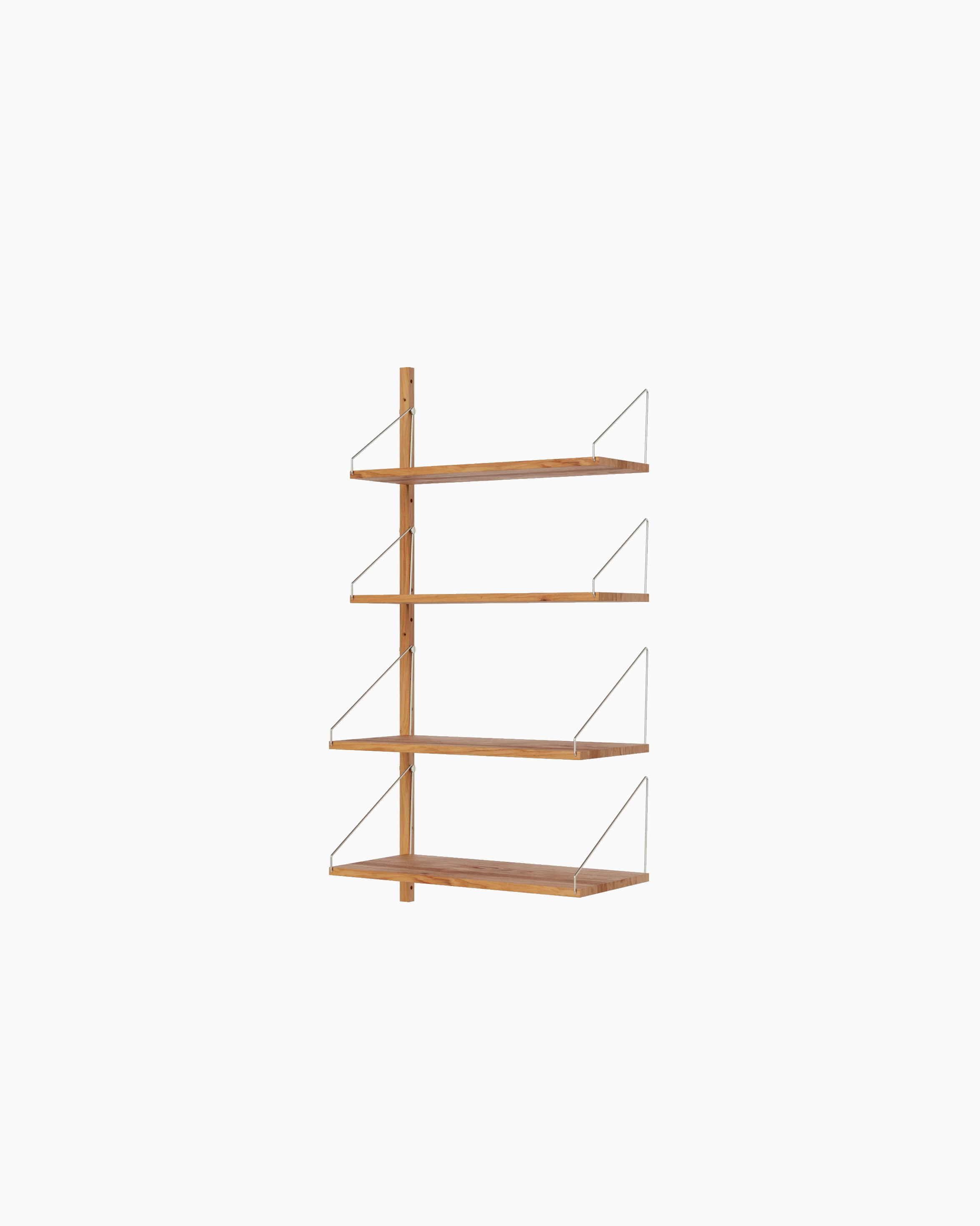 Shelf Library Add-On Section - Natural Oak H185xW60