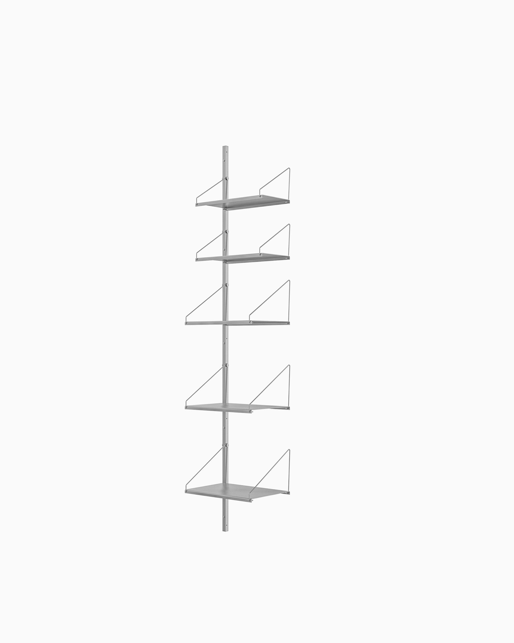 Shelf Library Add-On Section - Stainless Steel H185xW40