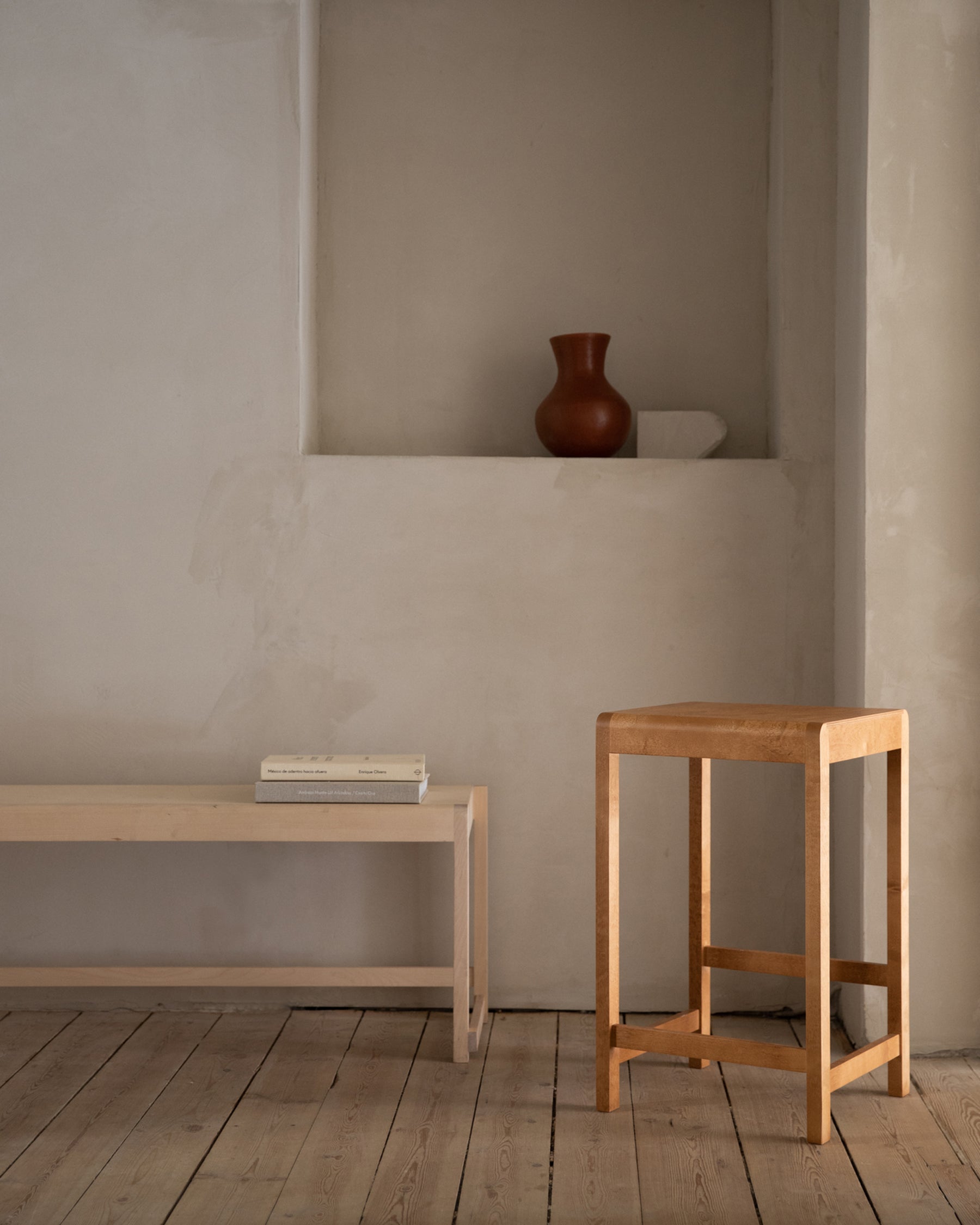 STOOL 01 H76 - Warm Brown Birch