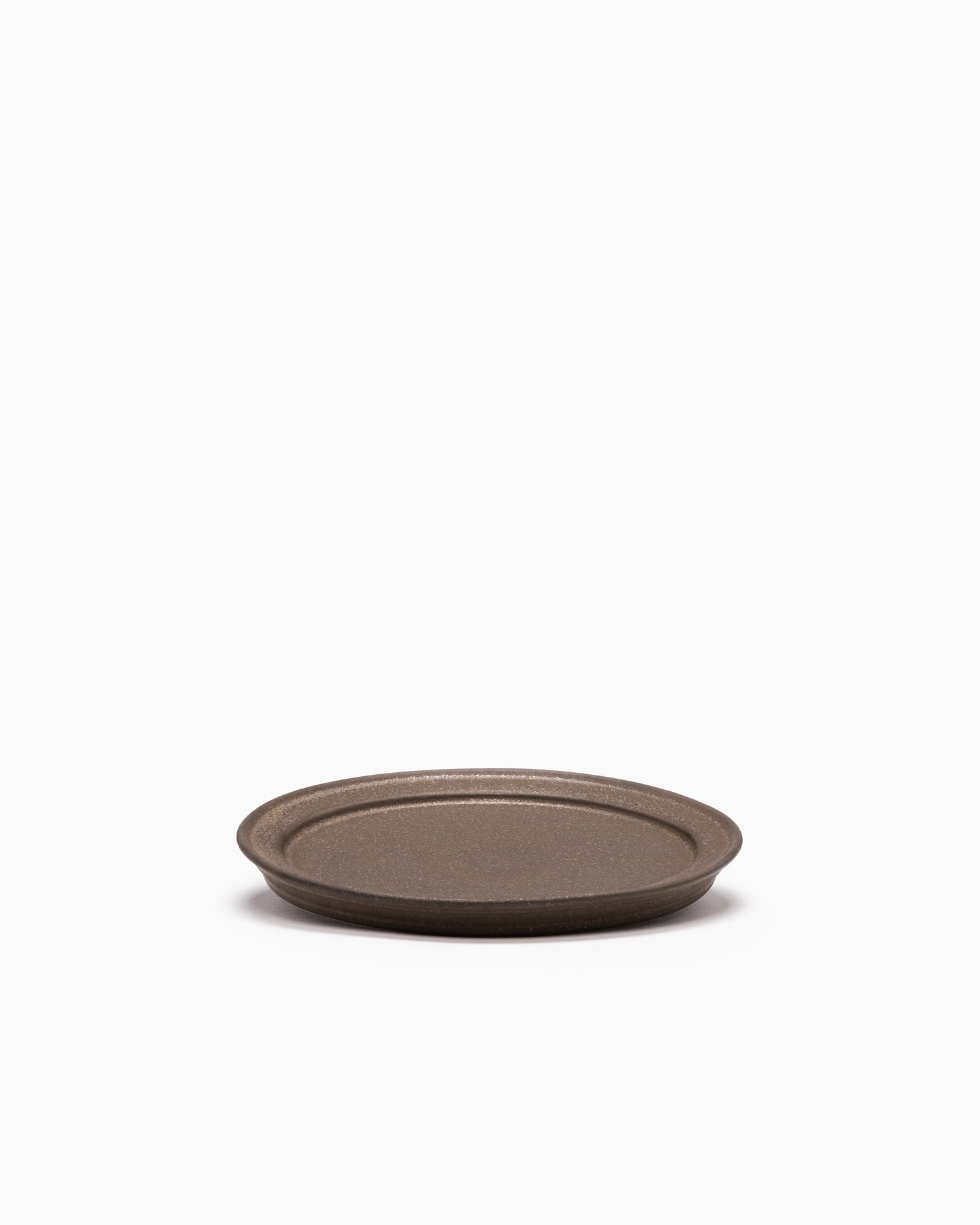 Narrow Rim Plate Small - Copper Brown