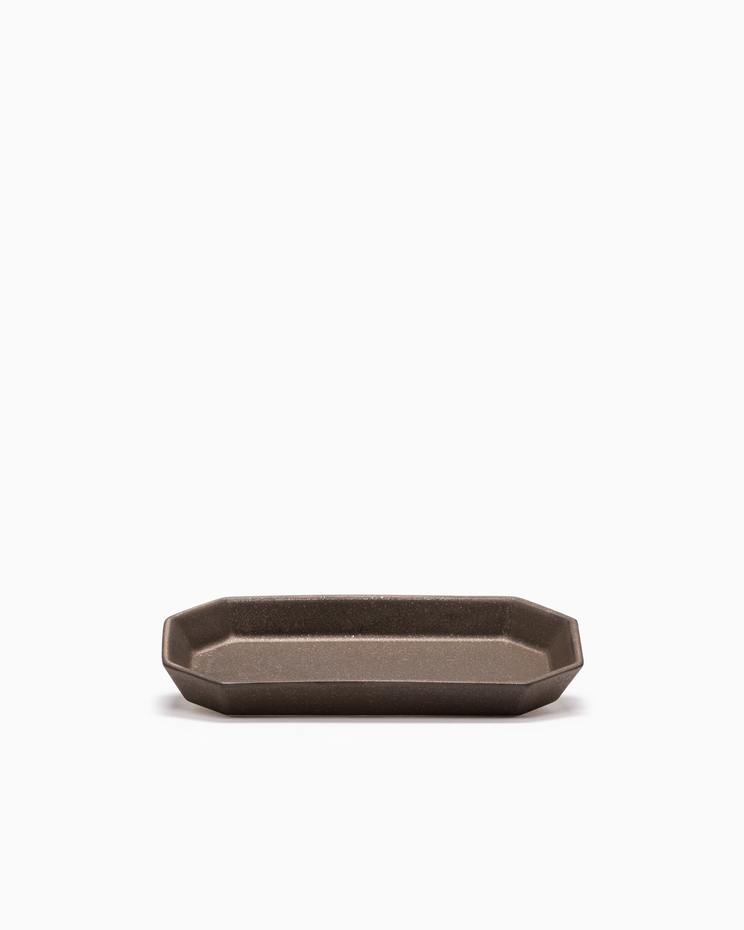 Wide Octagon Plate Small - Copper Brown