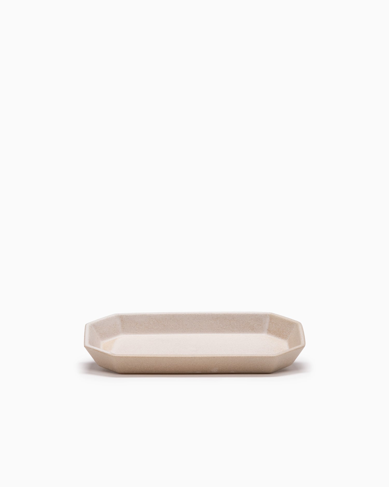 Wide Octagon Plate Small - Stone Beige