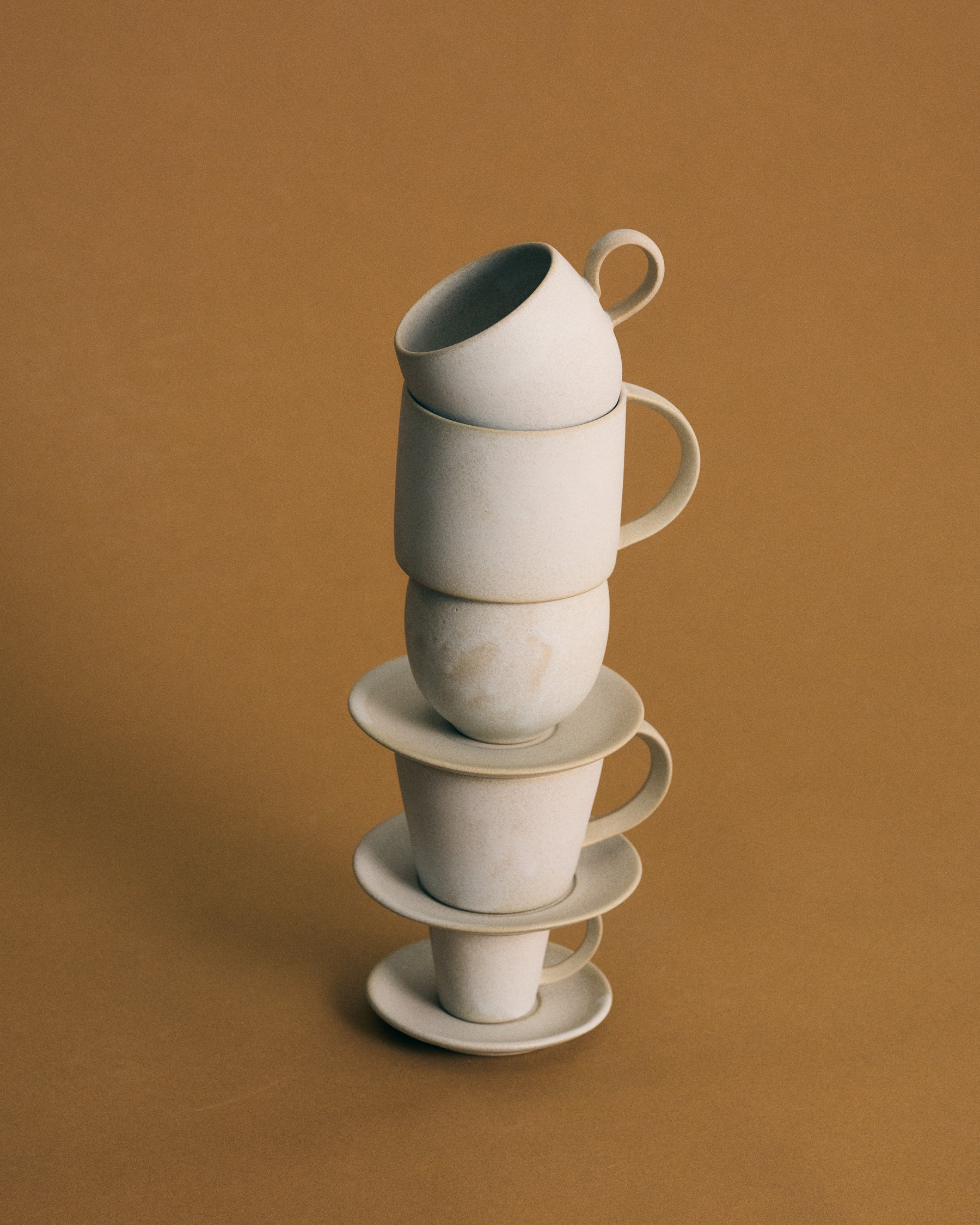 Espresso Cup and Saucer - Stone Beige