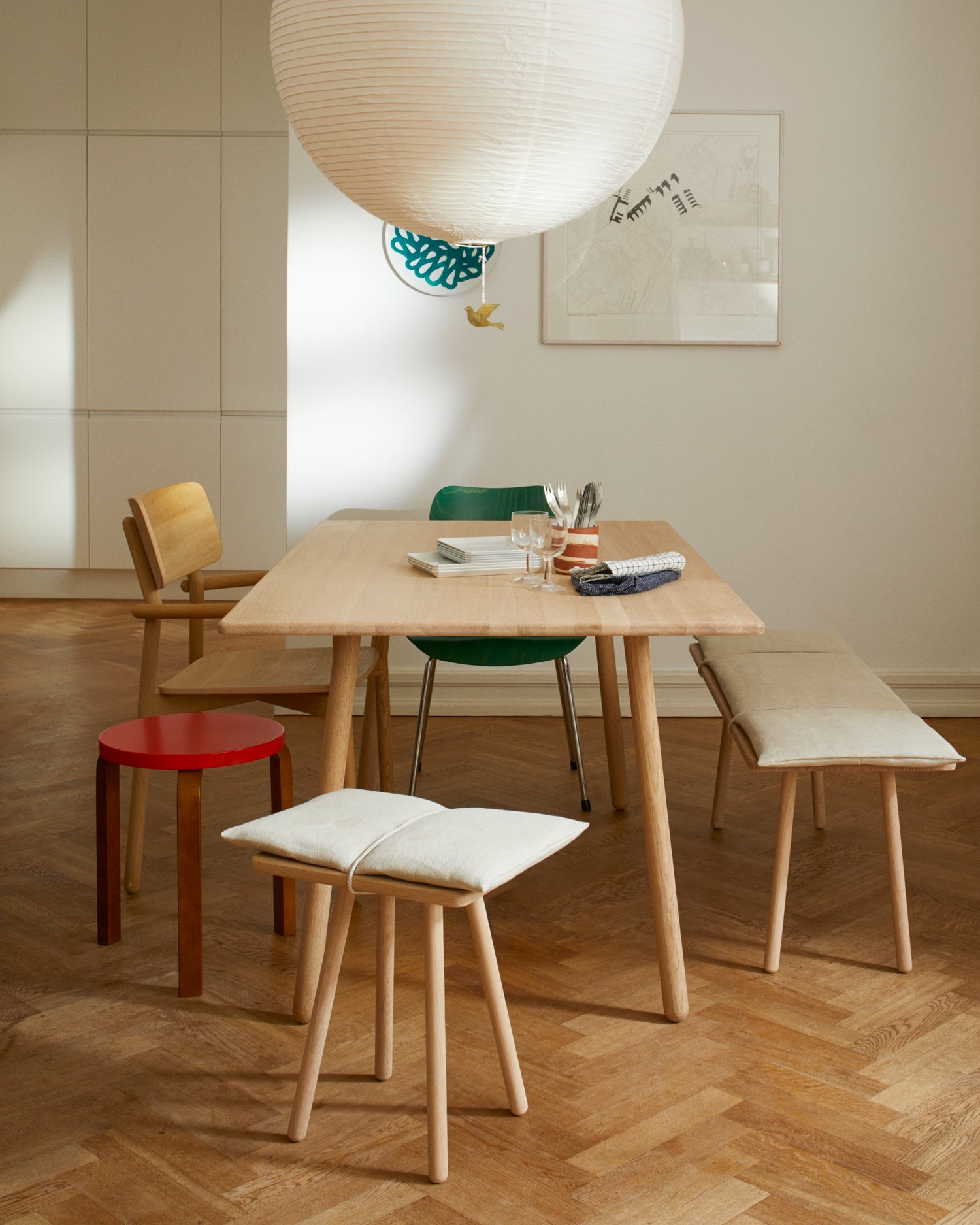 Georg Stool - Oak/Linen