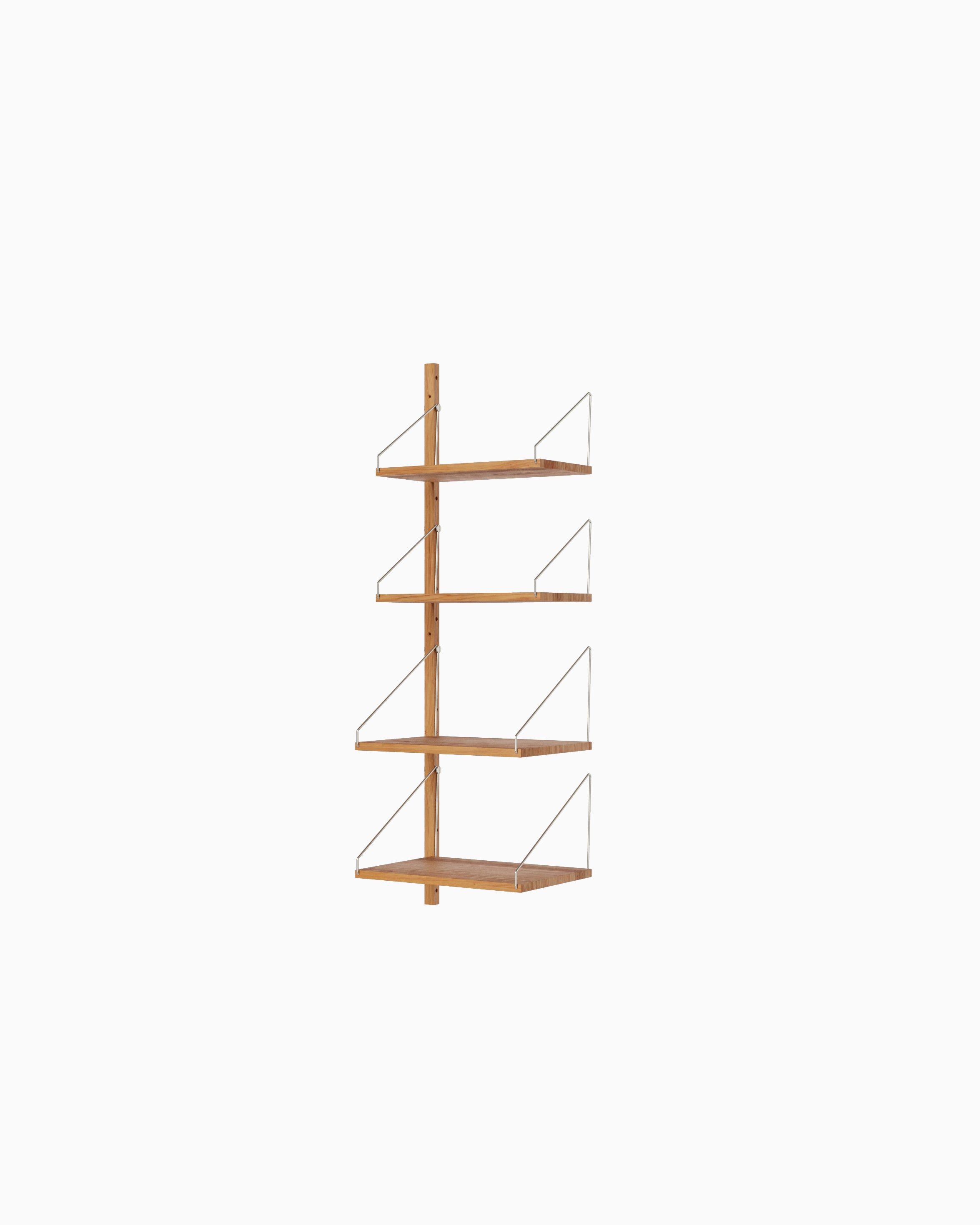 Shelf Library Add-On Section - Natural Oak H114xW40