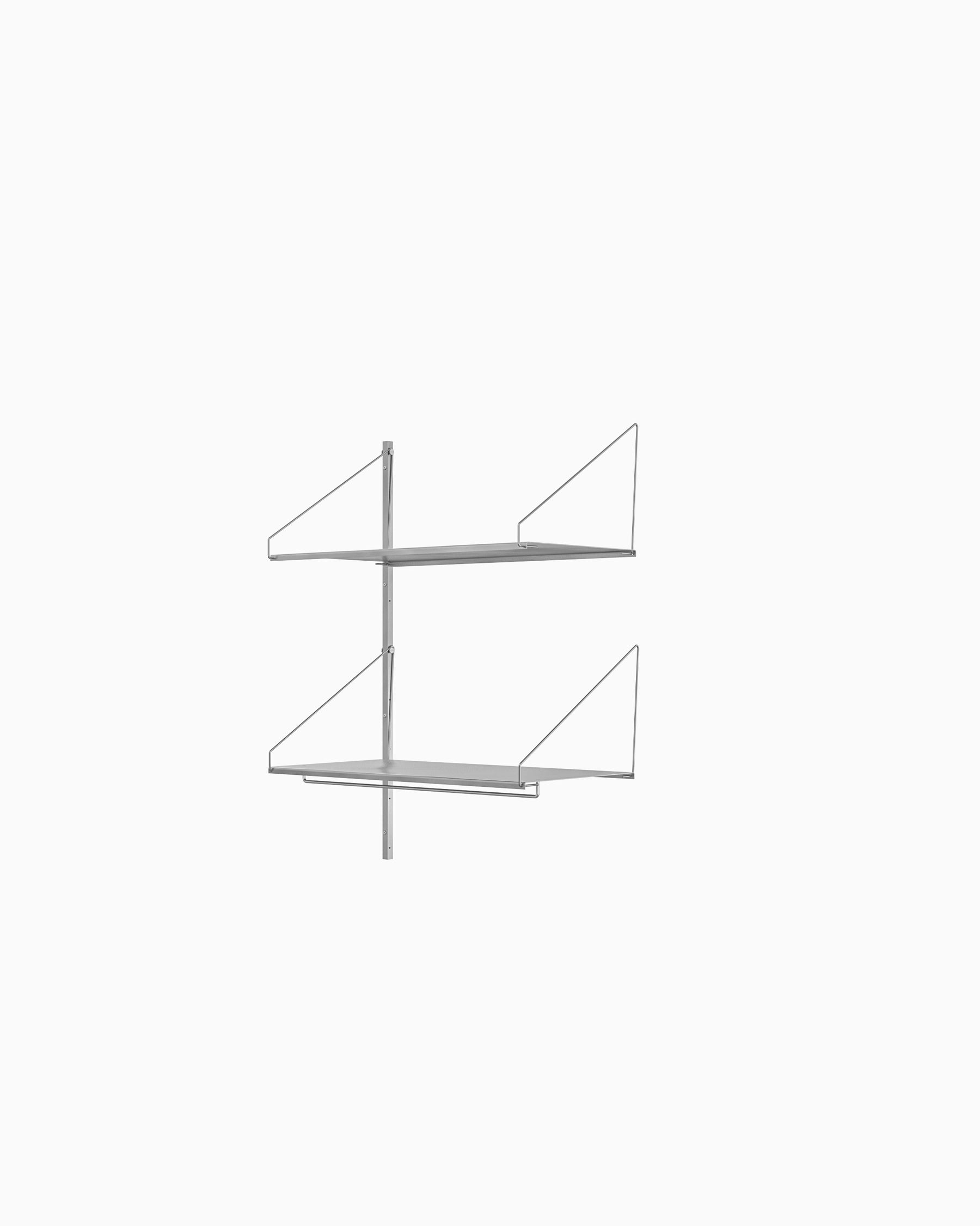 Shelf Library Add-On Hanger Section - Stainless Steel H108xW80